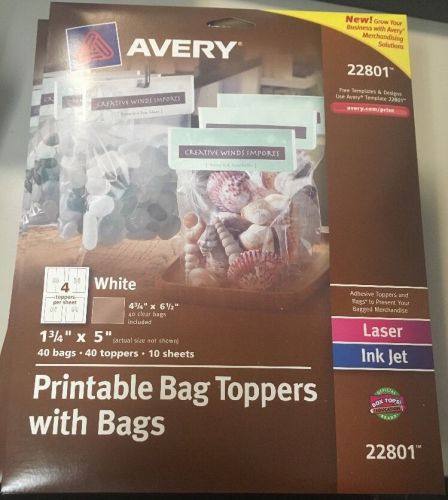 Avery Printable Bag Toppers With Bags 22801 40 Pack