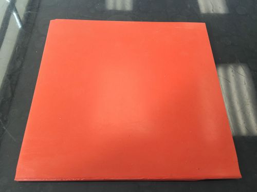 SILICON RUBBER SHEET HIGH TEMP SOLID RED COMMERCIAL GRADE  9.75&#034;x7.75.&#034;x 3/16&#034;&#034;