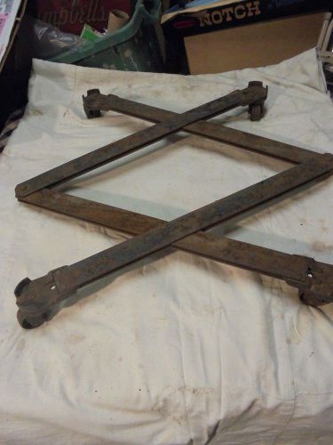 Vintage iron furniture piano mover on iron wheels folds up metal art decor for sale