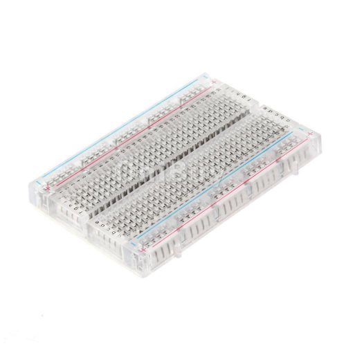 Mini universal clear solderless breadboard 400 contacts tie-points available for sale