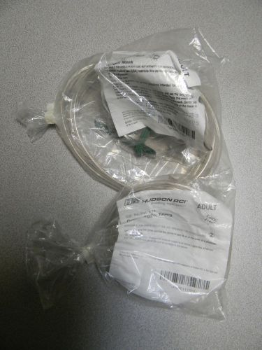 HUDSON RCI Adult Medium Concentration Oxygen Mask 1040 7 Foot Oxygen Tubing 1115