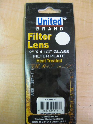 United Glass Filter Plate, 2&#034;x 4.25&#034; Heat Treated, Shade 11