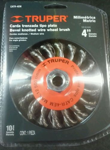Truper catr-4em bevel knotted wire brush 4&#034; for sale
