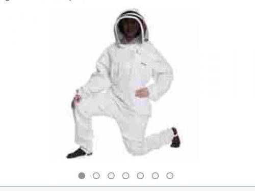 New Natural Apiary Bee Suit XL White Bee Keeper Full Body &amp; Hood Extra Large
