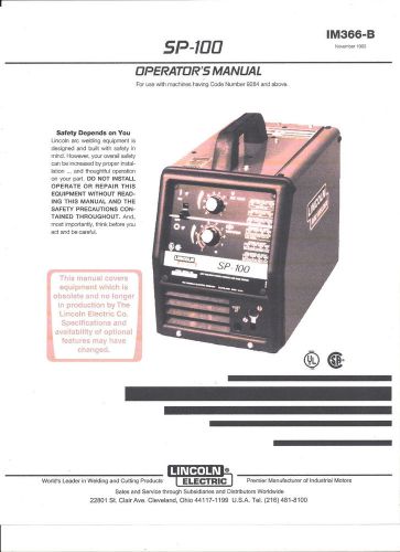 A Lincoln Electric  ( SP_100 ) Welder Operators  Manual) Copy