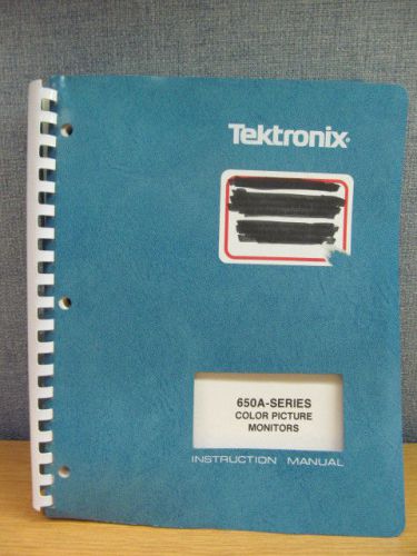 Tektronix 650A-Series Color Picture Monitors Service Inst Manual/Schematics 3/82