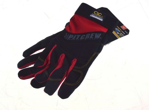 New CLC Pit Crew Performance Engine Crew Gloves - Size Medium - Black / Red