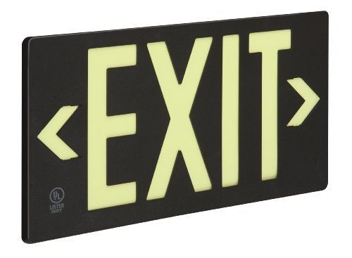 Glo-brite glo brite 7060-b 8-3/2-by-15.375-inch single faced eco exit sign with for sale