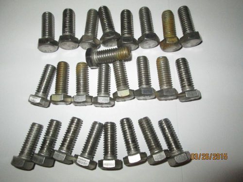 &#034;316&#034; high grade stainless steel 3/8&#034;-16x1 hex capscrews, 25 pcs. for sale