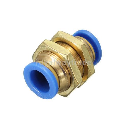 5pcs 8mm pneumatic bulkhead connector push in fittings air/water hose 0-60°c for sale