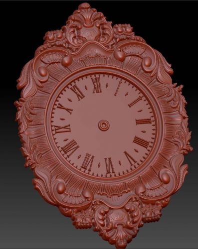 3d stl model for CNC Router mill- wall clock