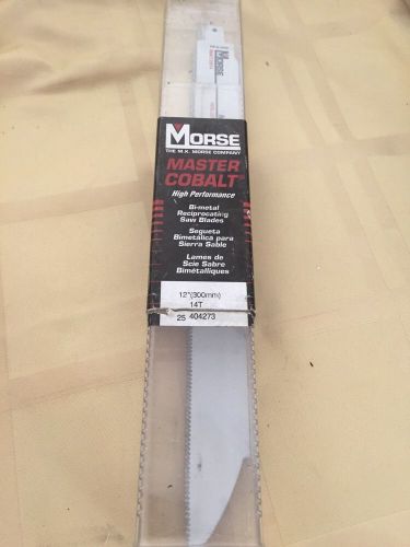 Morse Master Cobalt Bi Metal 12&#034; 14 TPI Reciprocating Saw Blade (5)