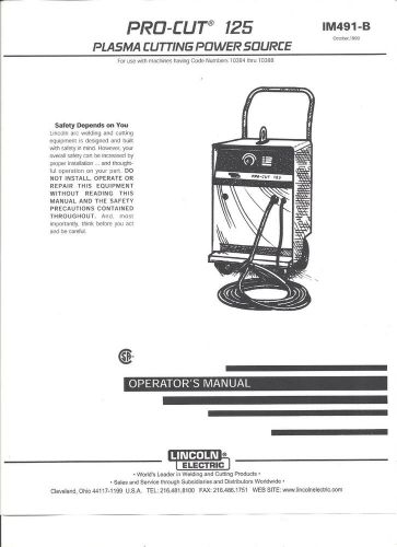 A Lincoln Electric  ( PRO-CUT 125 ) Welder Operators  Manual) Copy