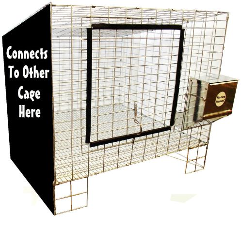 1 RITE FARM PRODUCTS ADD ON 24&#034;X24&#034; WIRE RABBIT CAGE BUNNY INDOOR OUTDOOR MEAT