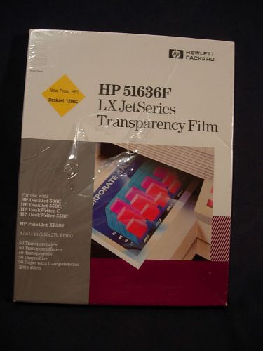 HP 51636F LX JetSeries Transparency Film - 50 SHEETS - NEW