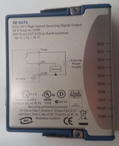 National Instruments NI9474  24 V, Sourcing Digital Output, 8 Ch Module