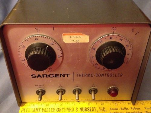 Vintage E.H. Sargent &amp; Company - Thermo-Controller - S-81995 - Powers On - VGC