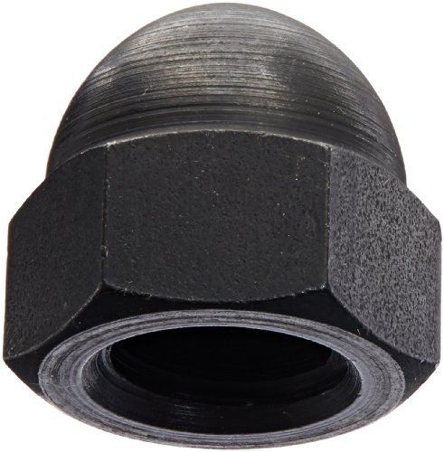 Black-Oxide Case-Hardened Grade 5 Steel Low Crown Acorn Nut, USA Made, 1/2&#034;-13