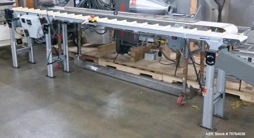 Used- dorner 2200 series (model 24am081200b0603) cleated belt conveyor. has a 12 for sale