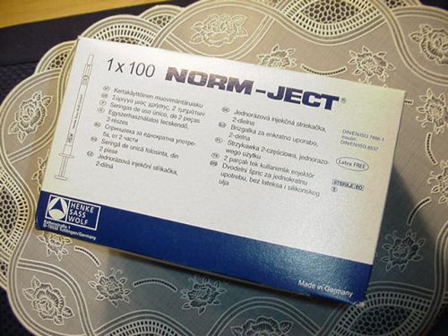 Norm-Ject 100 1 ML Tuberkulin Luer Disposable Syringes 4010.200V0 / Z230723-1Pak