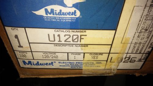 MIDWEST U120F NEW IN BOX 100A 120/240V  PULLOUT DISCONNECT SEE PICS #A50