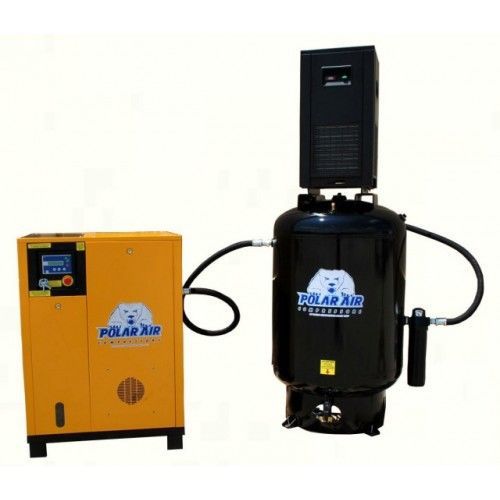 Industrial! polar air! 20hp 3 ph rotary screw air compressor pkg for sale