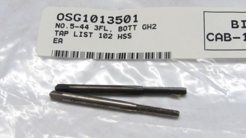 2 new OSG &amp; Greenfield #5-44 NF GH2 H2 3FL 3 Flutes Bottoming Hand Taps 1013501