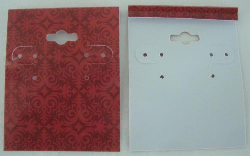 Qty. 25 Exotic Brick Plastic Earring Cards Hold Merchandise Price Tags