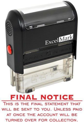 ExcelMark FINAL NOTICE FINAL STATEMENT - Self Inking Bill Collection Stamp in