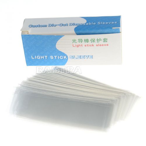 Disposable sleeves for dental curing light guide stick 200pcs/box size 18*67mm for sale