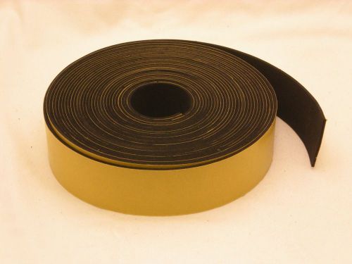 Neoprene Rubber self adhesive strip 1 1/2&#034; wide x 1/16&#034; thick x 33 feet long