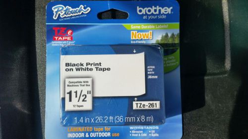 p touch white label 1 and 1/2 inch tape TZe