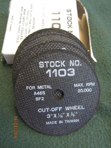 SEARS 1103 3&#034; CUT OFF WHEEL FOR METAL QTY OF 10 IN BOX