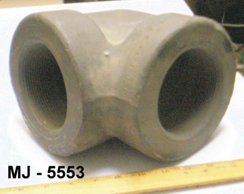 Large Heavy Duty 3 1/2&#034; - 6000 CWP Threaded Forged Steel Elbow (NOS)