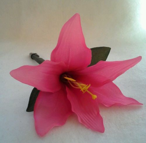 Flower Pens--Lilys--Bright Pink, Light Pink-Orange Lily-NEW--Black Ink