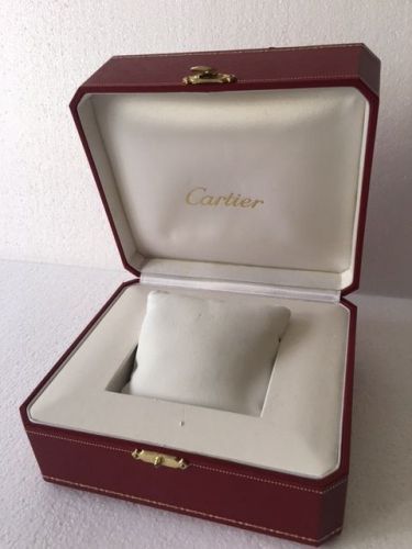 Cartier Vintage Red watch box&#034; Damage&#034;condition without white outer cover= Box 8