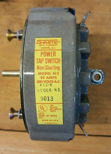 Ohmite Power Tap Switch 412 Non-Shorting