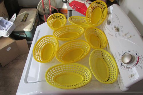 3 Yellow Tablecraft Shrimp Baskets And 6 Royal Shrip Baskets