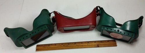 Lot of 3  Vintage Welding Googles Steampunk  Gateway &amp; Jackson Products 1970&#039;s