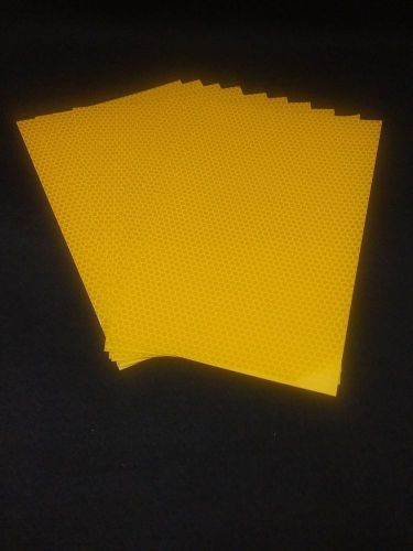 [[ YELLOW REFLECTIVE ]] Vinyl Tape Strips, (10pc), approximately  8&#034; x 5&#034;