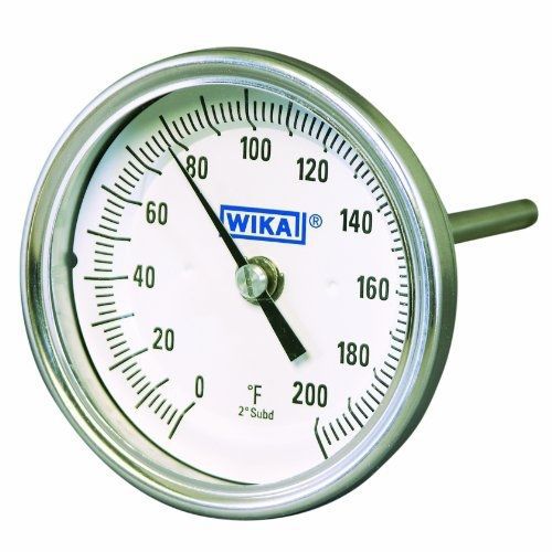 Wika ti.30 stainless steel 304 process grade resettable bi-metal thermometer, 3&#034; for sale