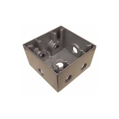 Morris Products Weatherproof Boxes in Gray with 7 Outlet Holes