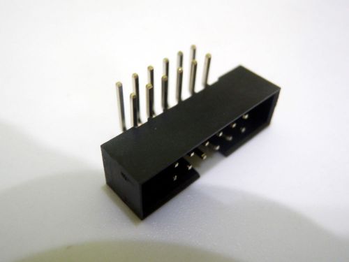 20X 12 Pin 2x6 2.0mm Pitch Male Shrouded PCB Box Angled Header IDC Socket