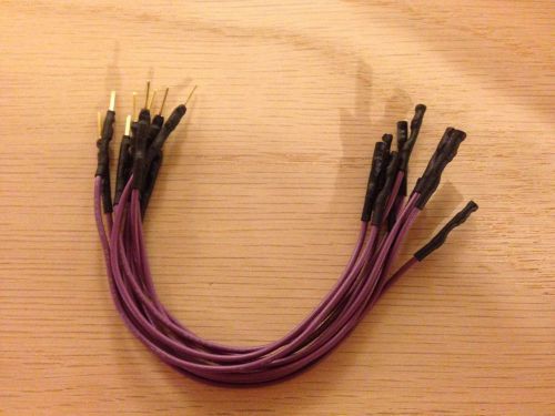 Jumper Wire Hookup Wire 10 pk Purple Male - Female 28 AWG Length 5 inch