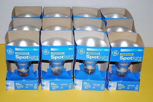 GE 65 Watt R-30 Indoor Spot Light Bulbs  12pcs New