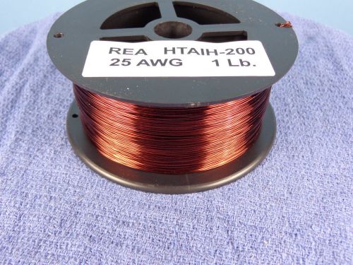 25 awg...enameled magnet wire.....200c..1 lb..25 ga..rea...free  shipping for sale