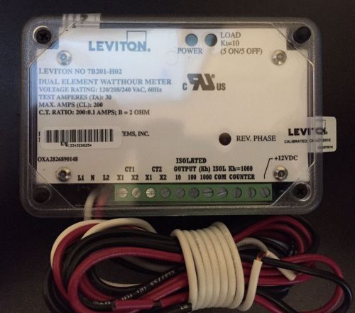 Leviton 7B201-H02 Mini Meter™ Submeter, Dual Element