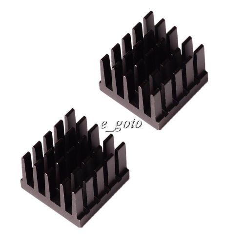 2pcs ic heat sink aluminum 18*18*13.5mm 18x18x13.5mm cooling fin 3m8810 adhesive for sale