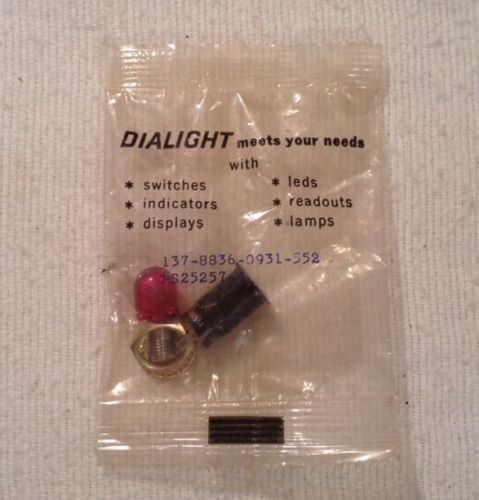 Dialco Dialight NOS Red Indicator light.