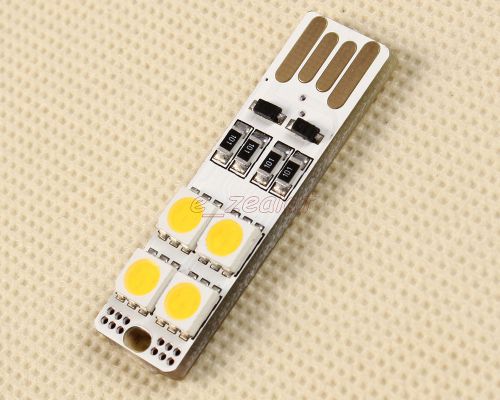 USB Light Board Warm White 5050 SMD LED Double-Sided USB Interface ICSI006B